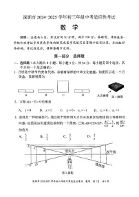 2024-2025学年深圳市初三中考适应性考试数学试卷（含答案）