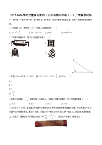 2025-2026学年安徽省合肥四十五中本部九年级（下）开学数学试卷-自定义类型