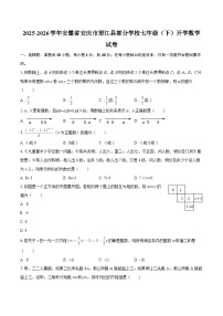 2025-2026学年安徽省安庆市望江县部分学校七年级（下）开学数学试卷-自定义类型