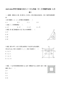 2025-2026学年甘肃省兰州八十一中九年级（下）月考数学试卷（3月份）-自定义类型