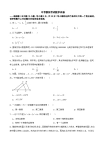 广东省珠海市香洲区2026年中考模拟考试数学试卷附答案