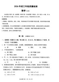2026年深圳市34校中考一模数学试卷含答案