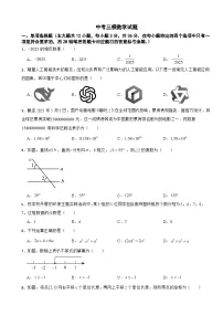 广西壮族自治区玉林市2026年中考三模数学试题附答案