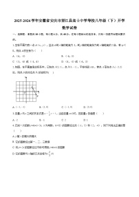 2025-2026学年安徽省安庆市望江县高士中学等校八年级（下）开学数学试卷-自定义类型