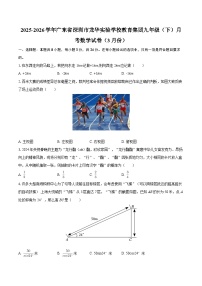 2025-2026学年广东省深圳市龙华实验学校教育集团九年级（下）月考数学试卷（3月份）-自定义类型