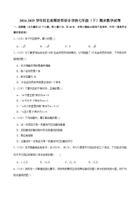 2024-2025学年河北省廊坊市部分学校七年级（下）期末数学试卷