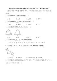 2024-2025学年河北省石家庄四十中八年级（上）期中数学试卷