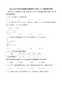 2024-2025学年河北省唐山市路南区八年级（下）期末数学试卷