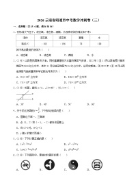 2026年云南省昭通市中考模拟数学自编试卷含答案（三）