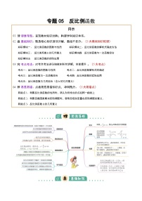 专题05 反比例函数（5大模块知识梳理+5大考点+3大易错点）-练习+答案2025年中考数学一轮复习知识清单