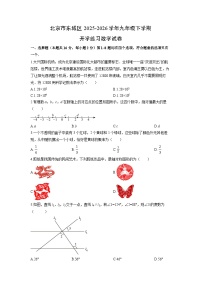 2025-2026学年北京市东城区九年级下学期开学练习数学试卷（学生版）