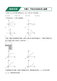 专题九 平面直角坐标系与函数(基础巩固)——中考数学一轮复习高频考点精练（含解析）