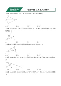 专题十四 三角形及其全等(拔高提升)——中考数学一轮复习高频考点精练（含解析）