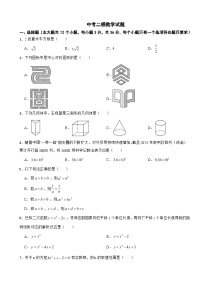 四川省绵阳市江油市2026年中考二模数学试题附答案