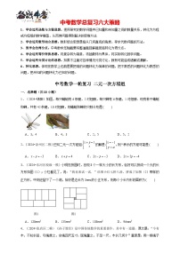 2026年中考数学一轮复习专题训练 二元一次方程组（含解析）