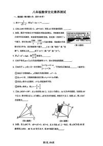 2026.3嘉兴市八年级素养竞赛数学试卷(含答案)