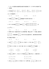 浙教版（2024）七年级下册（2024）二元一次方程组和它的解达标测试