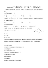 2025-2026学年四川省内江一中八年级（下）开学数学试卷-自定义类型