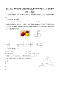 2025-2026学年山东省日照市东港区新营中学九年级（上）月考数学试卷（1月份）-自定义类型