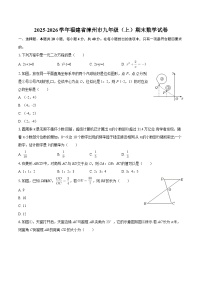 2025-2026学年福建省漳州市九年级（上）期末数学试卷-自定义类型