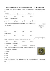 2025-2026学年四川省乐山市五通桥区七年级（上）期末数学试卷-自定义类型