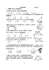 2025-2026学年北京师范大学附属中学九年级下学期统练2数学试题_(无答案_)