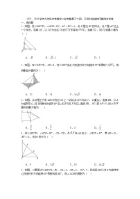 2025—2026学年九年级中考数学二轮专题复习十四：几何中的旋转问题综合训练