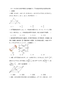 2025—2026学年九年级中考数学二轮专题复习十：平行四边形的判定与性质综合训练