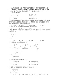 北师大版2025—2026学年七年级下册数学第一次月考模拟试卷培优卷