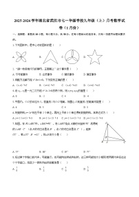 2025-2026学年湖北省武汉市七一华源学校九年级（上）月考数学试卷（1月份）-自定义类型
