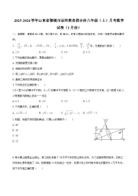 2025-2026学年山东省聊城市运河教育联合体八年级（上）月考数学试卷（1月份）-自定义类型