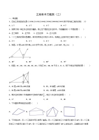 八年级上学期数学同步提升训练——三角形单元检测二（含答案）