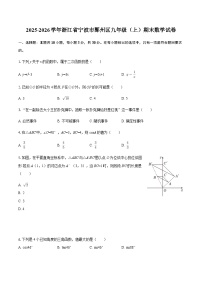 2025-2026学年浙江省宁波市鄞州区九年级（上）期末数学试卷（含答案）