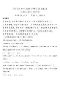 七年级下学期3月学情自测数学试题