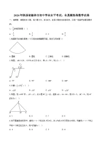 2026年陕西省榆林市初中学业水平考试。全真模拟卷数学试卷-自定义类型