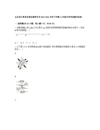 山东日照市东港区新营中学2025-2026学年下学期九年级3月月考数学试卷含答案