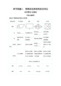 第五章 四边形 章节构建二 特殊四边形的性质及判定 学案（含答案）2026年中考数学人教版一轮复习