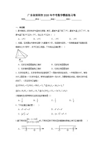 广东省深圳市2026年中考模拟数学自编试卷含答案