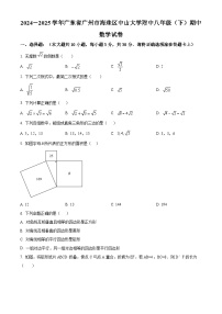 广东省广州市海珠区中山大学附中2024-2025学年下学期八年级期中数学试卷（原卷版+解析版）