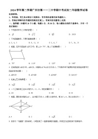 广东省广州市第一一三中学2024~2025学年下学期八年级期中考试数学试卷（原卷版+解析版）