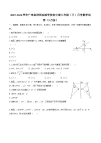 2025-2026学年广东省深圳实验学校初中部八年级（下）月考数学试卷（3月份）-自定义类型