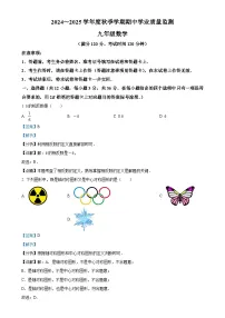 广西南宁市高新初级中学九年级上学期数学期中考试试题（解析版）-A4
