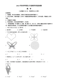 广西防城港市九年级上学期期末教学质量检测数学试卷（原卷版）-A4