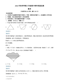广西防城港市上思县2024--2025学年上学期八年级数学期中教学质量监测试卷（解析版）-A4