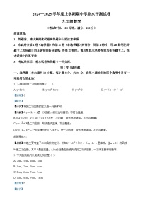 广西百色市田阳区九年级上学期11月期中数学试题（解析版）-A4