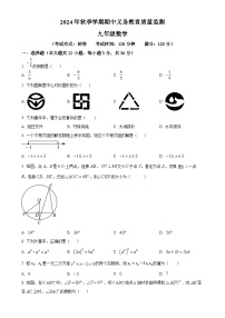 广西南宁高新技术产业开发区民大中学九年级上学期期中考试数学题（原卷版）-A4