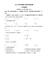 广西贵港市桂平市 2024 -2025学年上学期八年级数学期中教学质量检测（原卷版）-A4