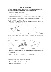 初中数学人教版八年级上册12.1 全等三角形当堂检测题