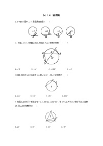 数学人教版第二十四章 圆24.1 圆的有关性质24.1.4 圆周角课时训练