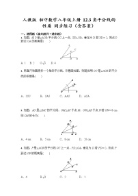 八年级上册12.3 角的平分线的性质巩固练习